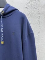 Lv Solid Color Drawstring Hooded Long Sleeve Sweatshirt 2 - 图片 5