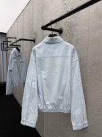 Miu Miu Solid Color Letter Logo Zipper Long Sleeve Jacket Coat - 图片 2