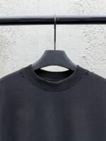 Balenciaga Loose Round Neck Monogram Drop Shoulder Long Sleeve T-Shirt - 图片 3