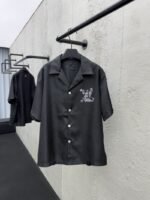Lv x Nigo Joint Printed Silk Short Sleeve