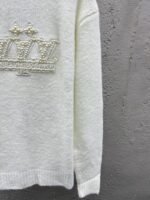 LV Embroidered Pearl Logo Knit Sweater - 图片 7