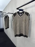 LV jacquard cotton knit vest