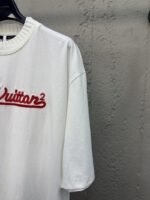 LV letter embroidered ribbed short sleeve - 图片 5