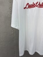 LV letter embroidered ribbed short sleeve - 图片 6