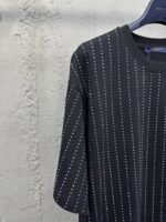 LV Fine Striped Crystal Beaded Short-Sleeved T-Shirt - 图片 4