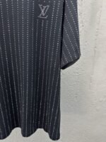 LV Fine Striped Crystal Beaded Short-Sleeved T-Shirt - 图片 7