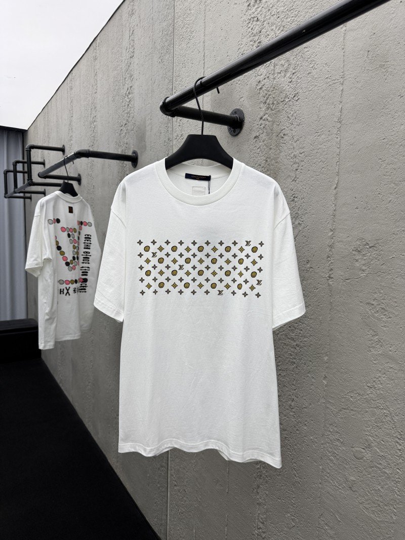 wsxc1755055907671_0.jpg LV brand logo print round neck short sleeve T-shirt - 图片 1