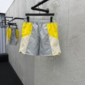 LV Printed Elastic Waistband Casual Shorts