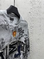 Balenciaga Graffiti Print Letter Label Round Neck Short Sleeve - 图片 8