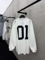 Balenciaga Basketball Series Letter Print Round Neck Long Sleeve 1 - 图片 2