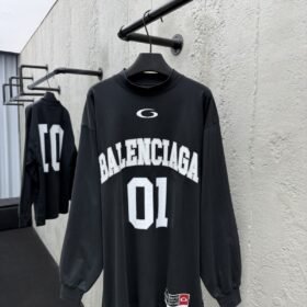 Balenciaga Basketball Series Letter Print Round Neck Long Sleeve 2
