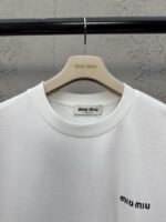 Miu Miu Embroidered Letter Short Sleeve 2 - 图片 3