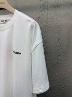 Miu Miu Embroidered Letter Short Sleeve 2 - 图片 5