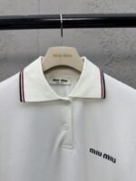 Miu Miu Collared Striped Polo Shirt - 图片 3