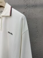 Miu Miu Collared Striped Polo Shirt - 图片 5