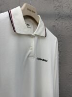 Miu Miu Collared Striped Polo Shirt - 图片 8