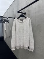 Fendi Solid Color Round Neck Long Sleeve Sweater
