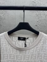 Fendi Solid Color Round Neck Long Sleeve Sweater - 图片 3