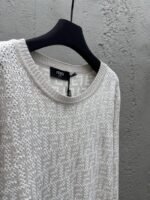 Fendi Solid Color Round Neck Long Sleeve Sweater - 图片 8