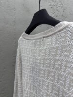 Fendi Solid Color Round Neck Long Sleeve Sweater - 图片 9