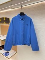 Miu Miu Poplin Textured Waist-Defining Jacket