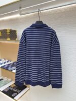 Miu Miu Blue And White Striped Polo Long-Sleeve Shirt - 图片 2
