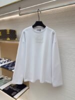 Miu Miu Embroidered Burnout Logo Long Sleeve 1