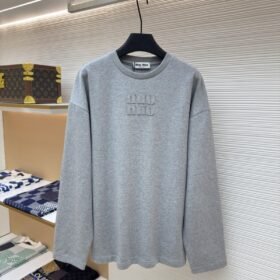 Miu Miu Embroidered Burnout Logo Long Sleeve 3