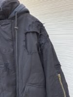 Balenciaga Heavy-Duty Distressed Washed Bomber Jacket - 图片 5