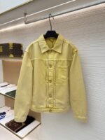 LV Dyed Embossed Denim Jacket Coat