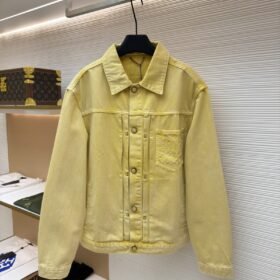 LV Dyed Embossed Denim Jacket Coat