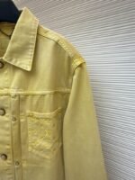 LV Dyed Embossed Denim Jacket Coat - 图片 5