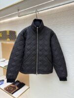 Dior Cannage Ribbed Two-Way Zip Jacket