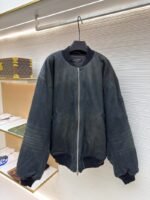 Balenciaga Denim Mud-Dyed Lightweight Cotton Jacket