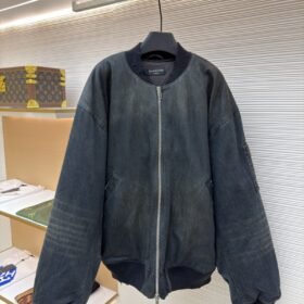 Balenciaga Denim Mud-Dyed Lightweight Cotton Jacket