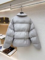 Miu Miu Full-Print Jacquard Lapel Down Jacket 1 - 图片 2