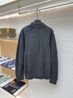 LV Jacquard Half-Zip High-Neck Long-Sleeve Sweater - 图片 2