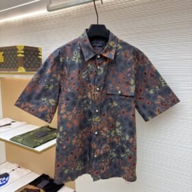 LV Printed Short-Sleeve Workwear Shirt