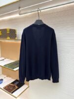 Gucci V-neck single-button long-sleeve wool sweater - 图片 2