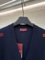 Gucci V-neck single-button long-sleeve wool sweater - 图片 3