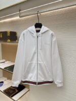 Gucci Drop-Shoulder Long-Sleeve Zipper Hooded Sweatshirt