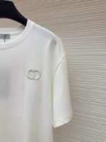 Dior Cd Letter Embroidered Crew Neck Short Sleeve 4 - 图片 5