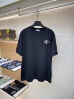 Dior Cd Letter Embroidered Crew Neck Short Sleeve 5
