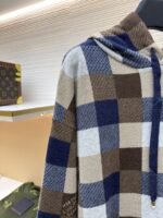 LV Checkered Alphabet Logo Hooded Long-Sleeve Sweatshirt - 图片 4