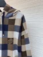 LV Checkered Alphabet Logo Hooded Long-Sleeve Sweatshirt - 图片 5