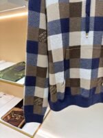 LV Checkered Alphabet Logo Hooded Long-Sleeve Sweatshirt - 图片 6