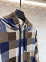LV Checkered Alphabet Logo Hooded Long-Sleeve Sweatshirt - 图片 8