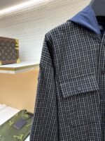 Balenciaga Logo Check Patchwork Hooded Jacket - 图片 4