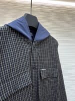 Balenciaga Logo Check Patchwork Hooded Jacket - 图片 8