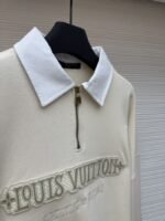 LV Half-Zip Letter Logo Long-Sleeve Sweatshirt - 图片 8
